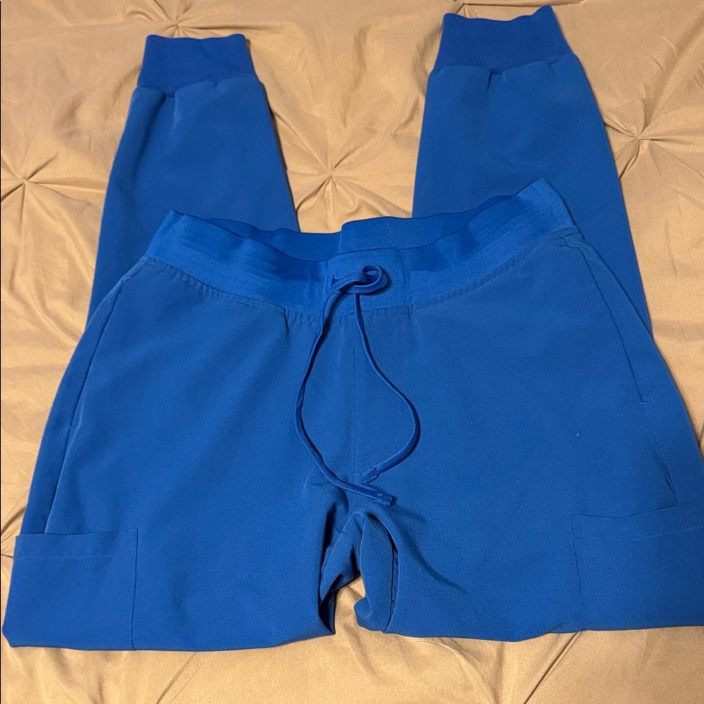 Mandala royal blue scrub joggers size S